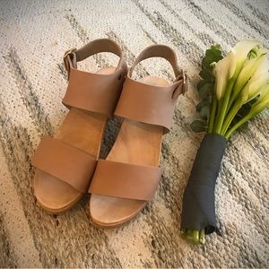 RARE Like New! - Bryr Studio Miranda Sandal Toe Mid Heel, Size 38, Blush